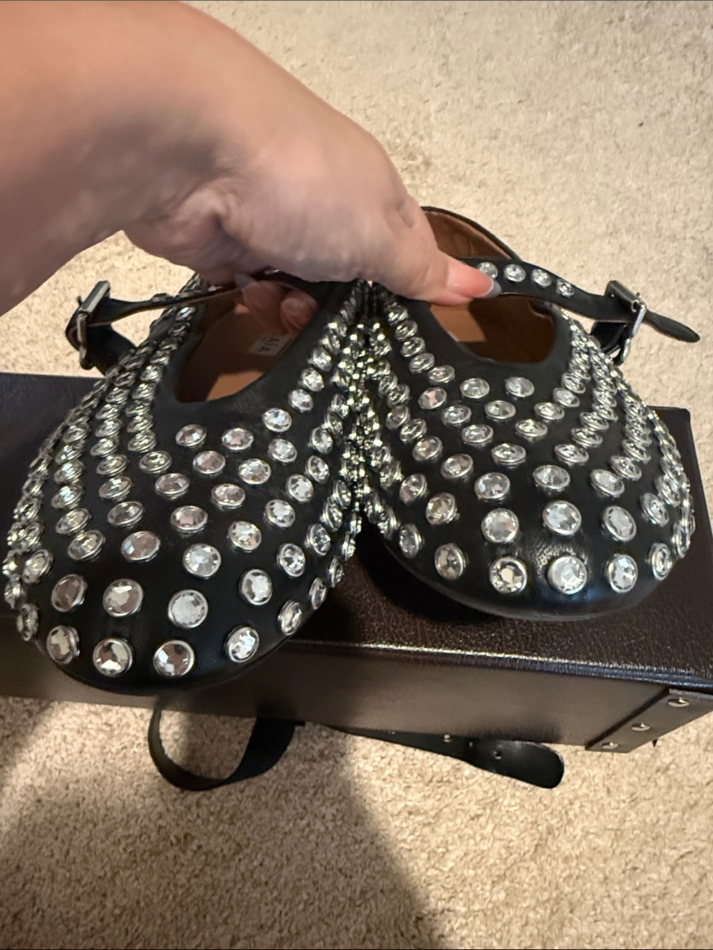 Alaia Studded Ballet Flats 37.5 excellent condition - Picture 2 of 7
